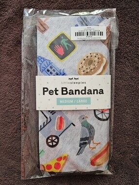 Little Sleepies The Big Apple New York Pet Bandana M/L - NWT